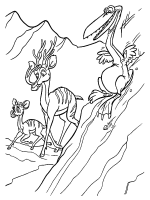 A coloring page of ice age